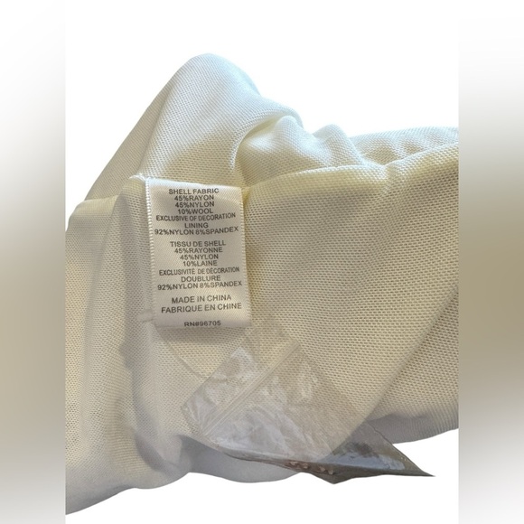 REBECCA TAYLOR $495 Nailhead Rose gold Pink Studded Cream Sheath Dress Small - Picture 5 of 8